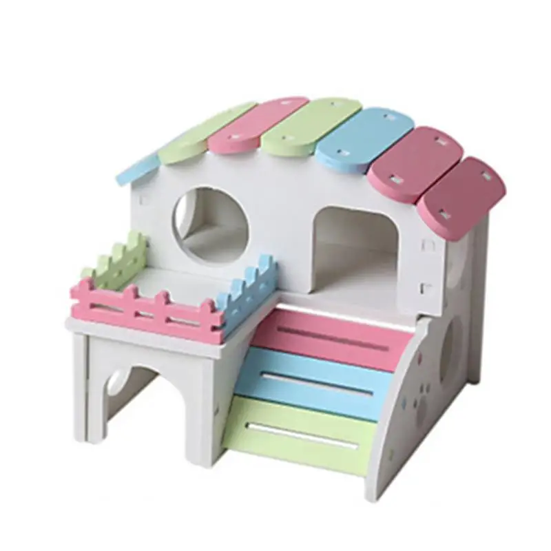 Деревянное гнездо для хомяка домашняя Роскошная клетка домашних животных