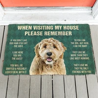 printed 3d please remember goldendoodle dogd house doormat non slip door floor mats decor porch doormat 02