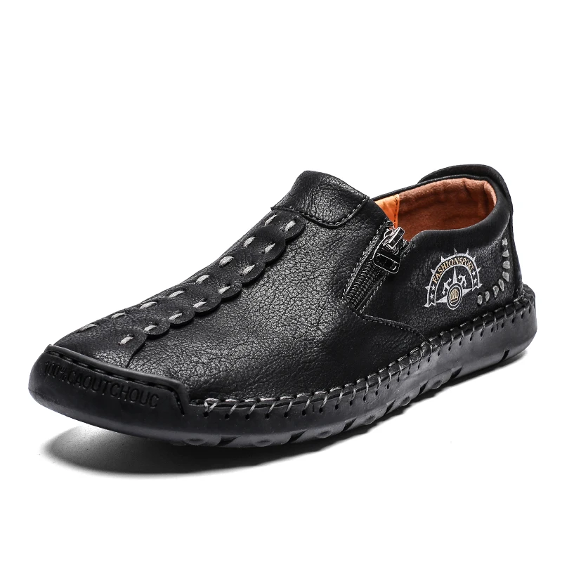 

Leather Mens Shoes New Comfortable Men Casual Shoes High Quality Fashion Loafers Breathable Flats Men's Driving Shoes Size 39-48