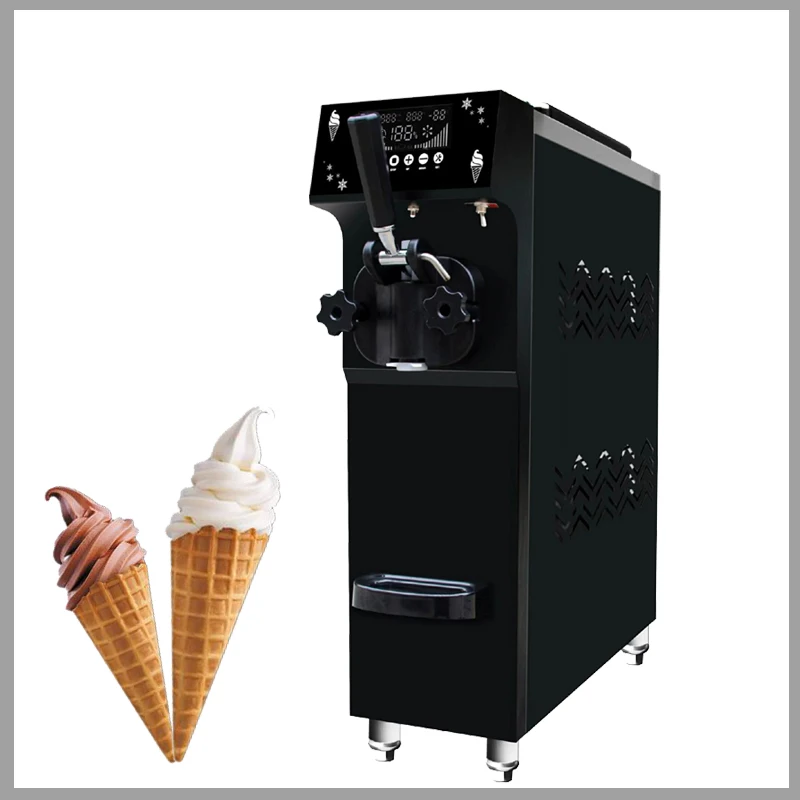 

Commercial Soft Serve Gelato Ice Cream Making Machine 110V 220V Desktop Automatic Ice Cream Machine 12L / H.