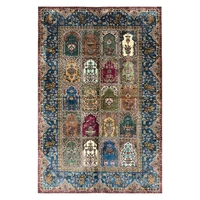 4x6 feet turkish design flowers hand knotted silk rug parlor carpet