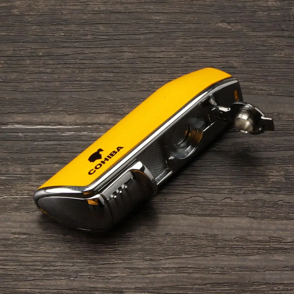 Зажигалка COHIBA 3 металлический фонарь для сигары в форме рта змеи ветрозащитная