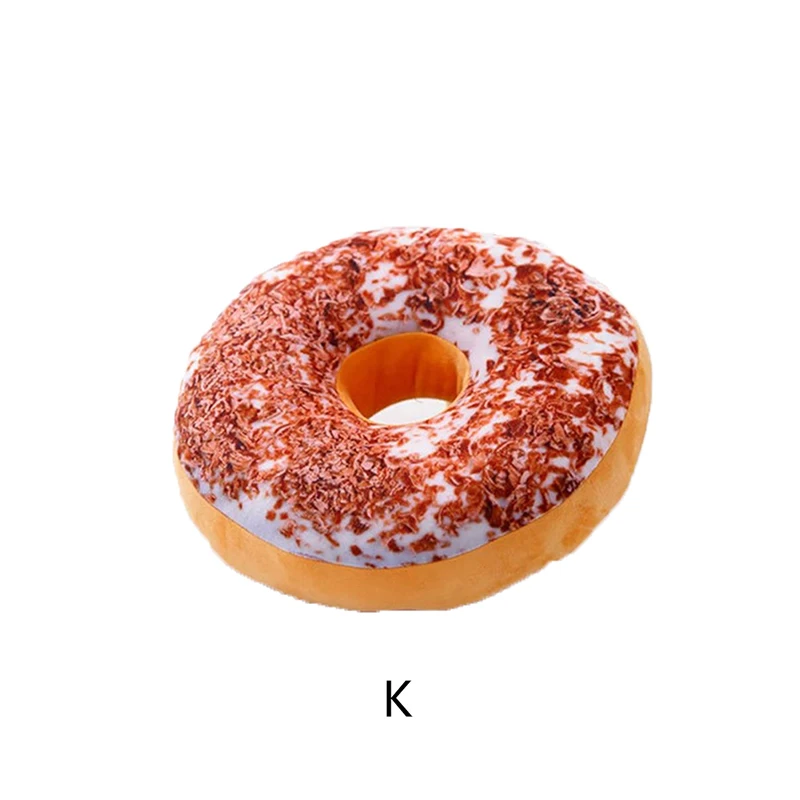 Чехол для подушки торт мясо еда принты Круглый Круг Dounut наволочка плюшевая Мягкая Новинка стиль пицца пустыня принт пончик