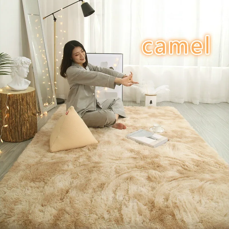 camel Плюшевые ковры для гостиной мягкий пушистый домашний декор лохматый ковер спальня Диванный кофейный столик коврик для гардеробной коврик - Цвет: camel