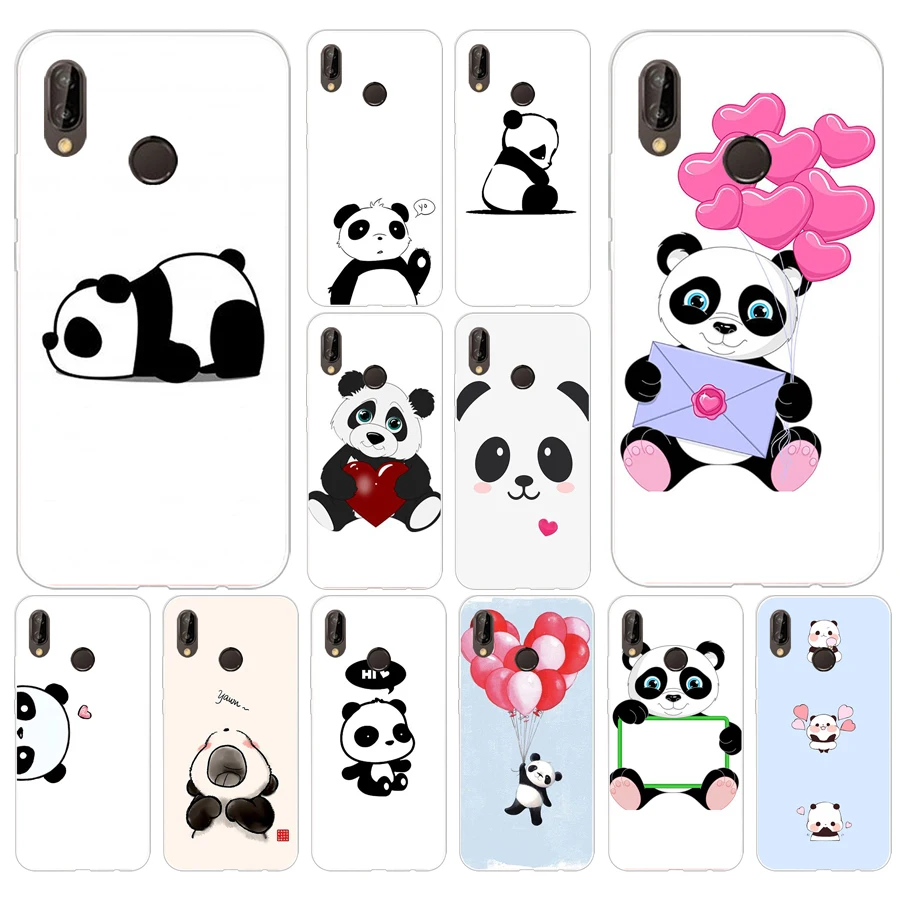 25AS панда мультфильм мягкий Силиконовый ТПУ чехол для телефона Huawei Honor 20 Pro view 10 P8 P9
