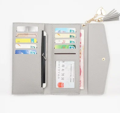 7 цветов модные длинные Чехлы для карт кожаный женский кошелек клатч женские