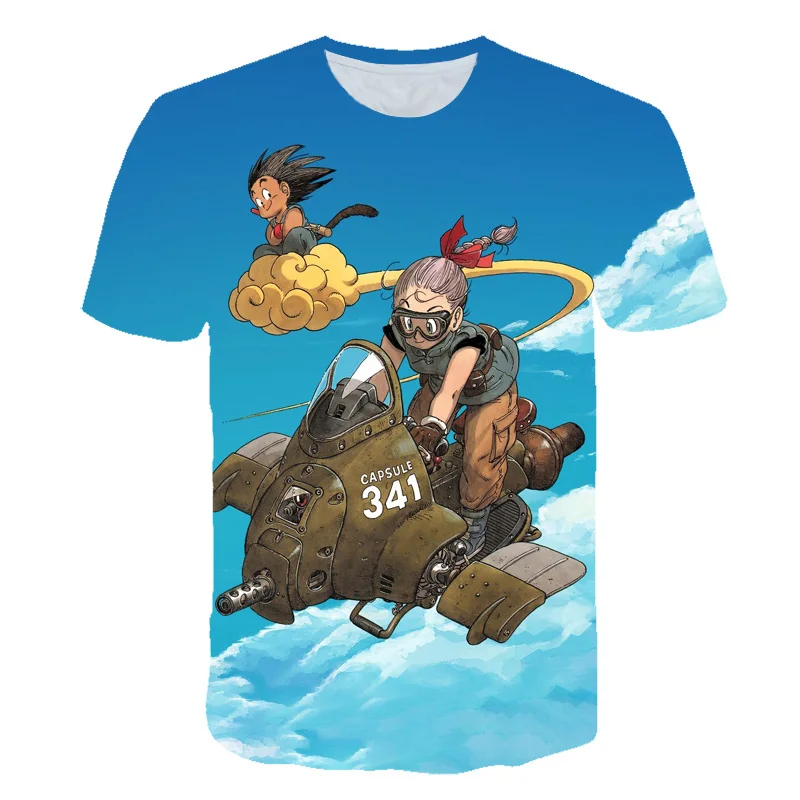 Милая Детская футболка с 3D принтом в стиле аниме Жемчуг дракона детская для