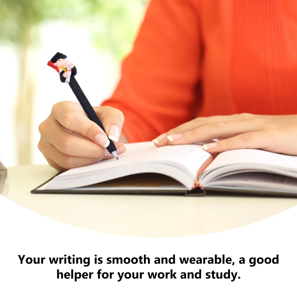

6pcs Doctoral Students Pens Polymer Clay Writing Ball-point Pens Stationeries