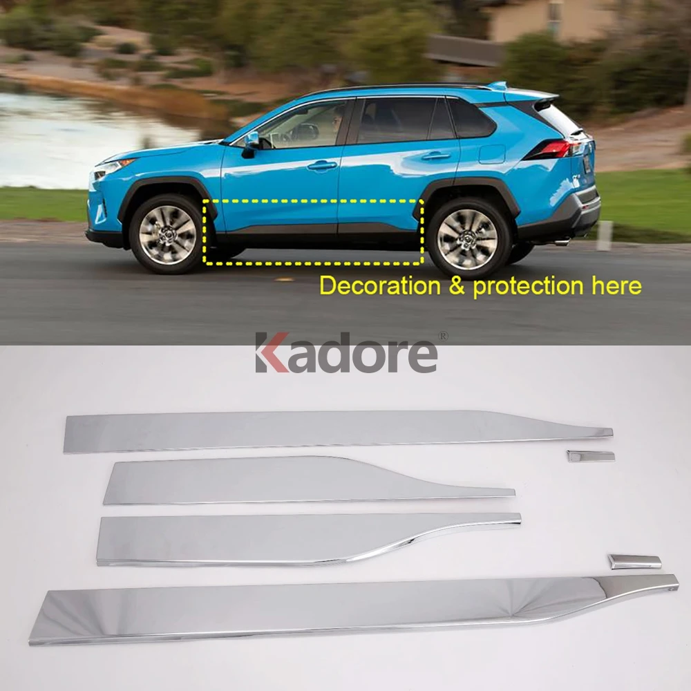 Для Toyota RAV4 RAV 4 хромированная Боковая дверь корпус молдинг линия крышка отделка протектор украшения внешние аксессуары