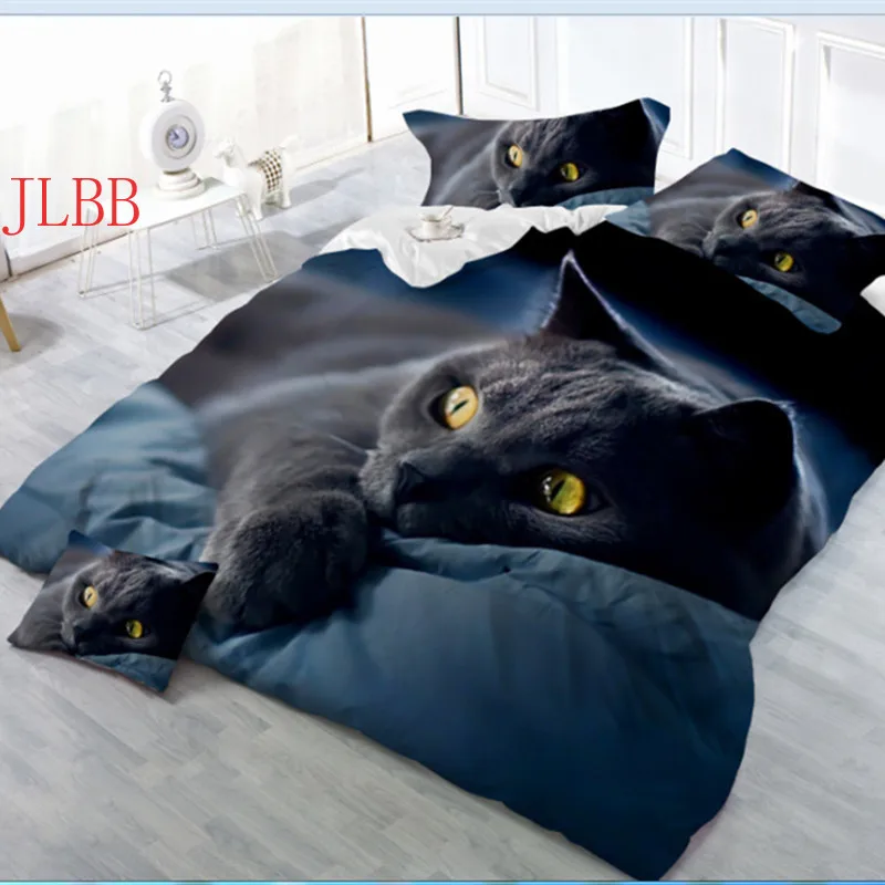 

Комплекты постельного белья с 3D рисунком кота и тигра, постельное белье с 3d рисунком, белое домашнее постельное белье, Прямая поставка, пода...