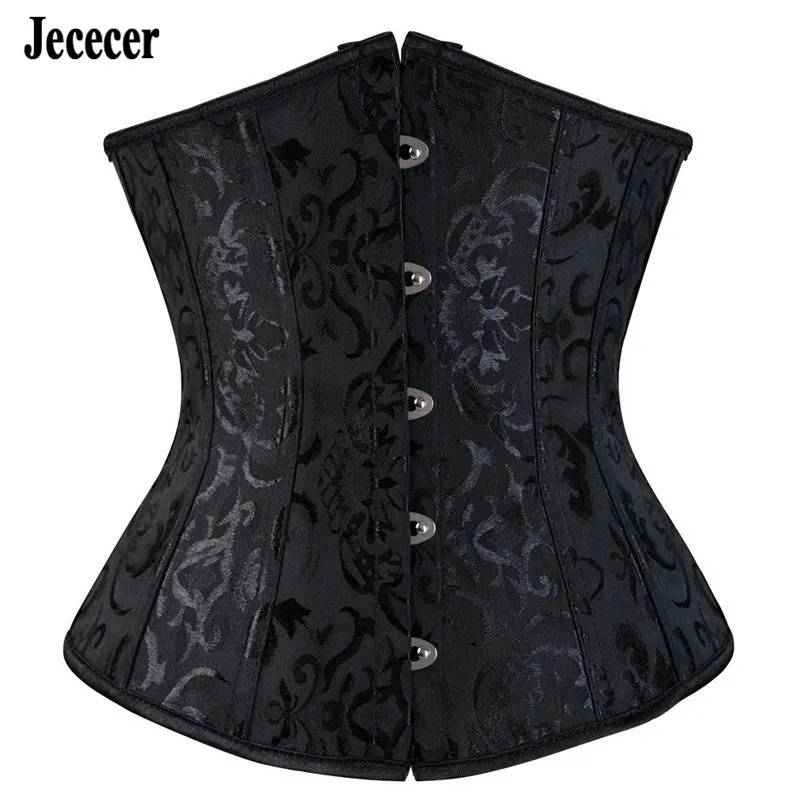 

Steampunk Waist Trainer Underbust Corset Sexy Bustiers Cincher Women Gothic Corselet Sexy Retro Floral Slimming Girdle