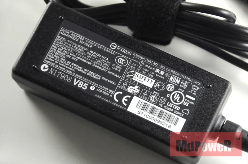 Оригинал для TOSHIBA 19 в а стандартное зарядное устройство ноутбука адаптер