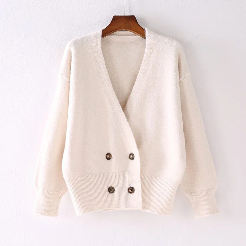 Women Knitted Sweater Solid Cardigan Candy Color Green Yellow Female Knitwear Ladies Cardigans Jacket |
