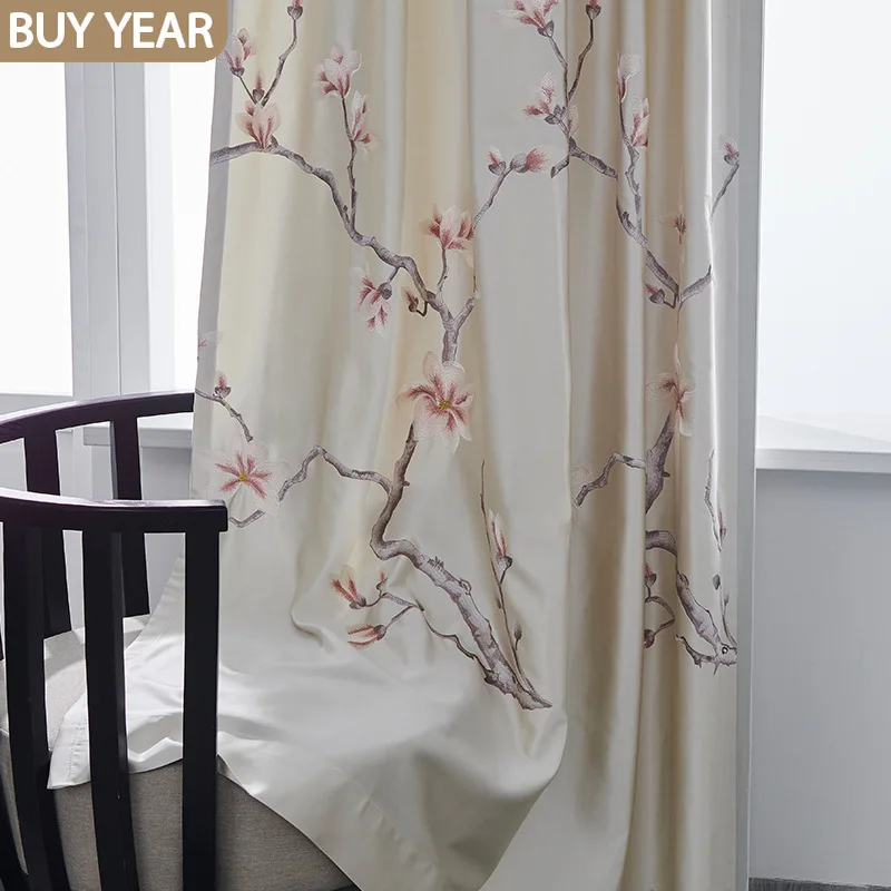 Китайские шторы для гостиной столовой спальни высокоточные из искусственного