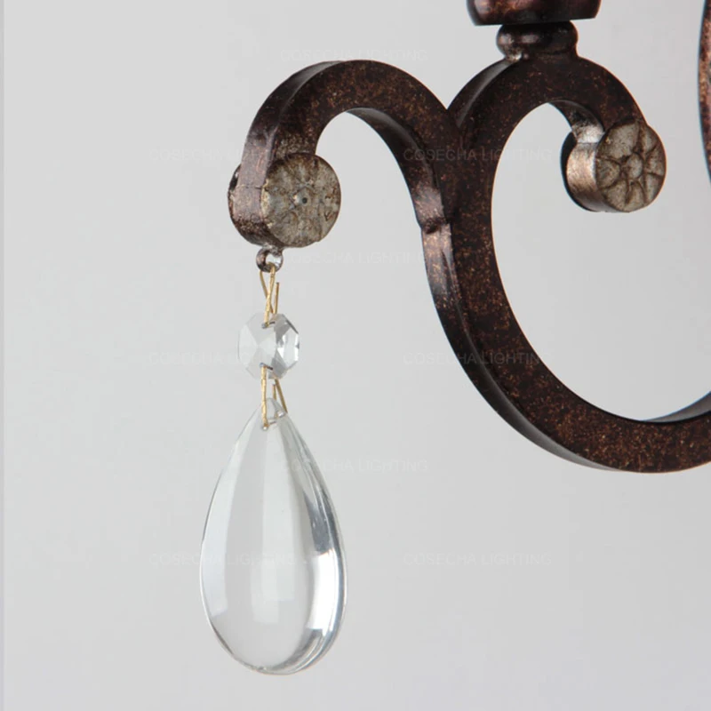 Американские ретро настенные светильники винтажные французские бра Хрустальное