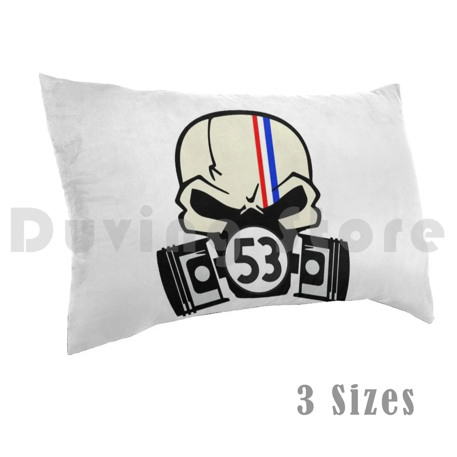 

Herbie Skull And Pistons Pillow Case 20x30 inch Herbie The Love Bug