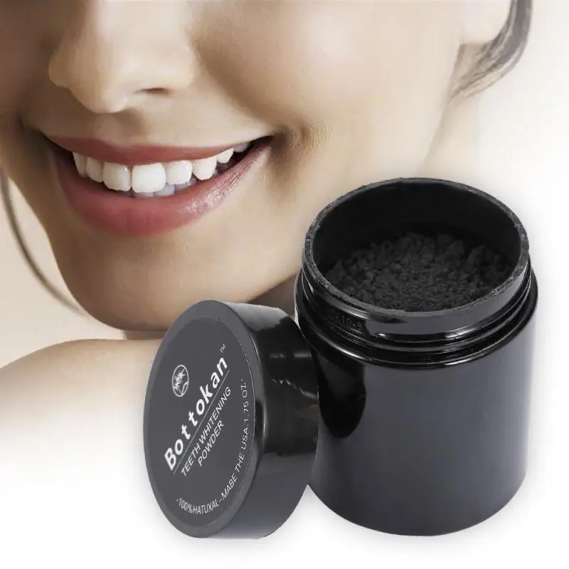 45 г отбеливающий порошок для зубов с бамбуковым углем натуральная Органическая