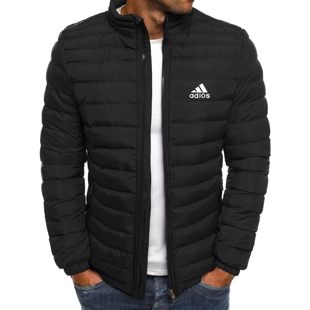 

2021 autumn/winter new men's lightweight down jacket pure color standing-collar cotton-padded jacket youth leisure down cotton