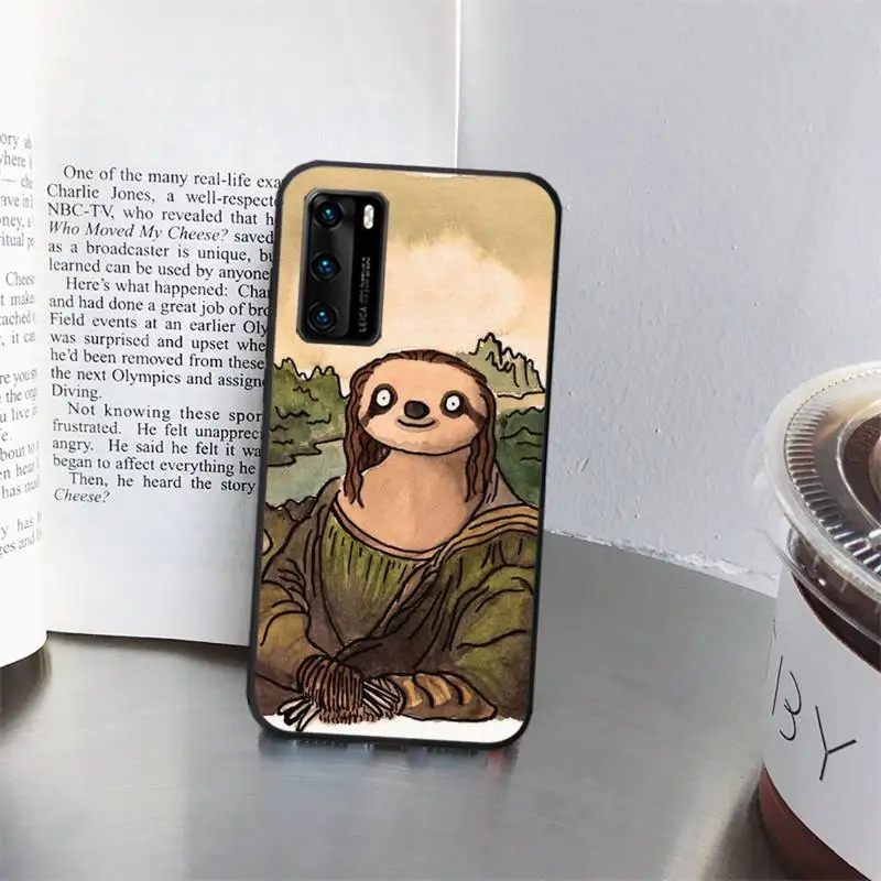

cute Sloth animal Phone Cases for huawei P40 pro lite P8 P9 P10 P20 P30 psmart 2019 2017 2018