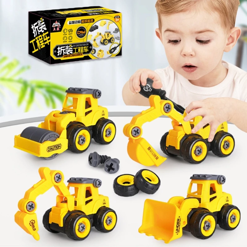 

8 Style Engineering Vehicle Toys Plastic Construction Excavator Tractor Dump Bulldozer Models Kids Boys Mini Gifts