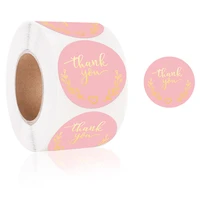 100 500 pcs 1 inch pink white black thank you stickers labels for small business gift bags card festival wedding envelope
