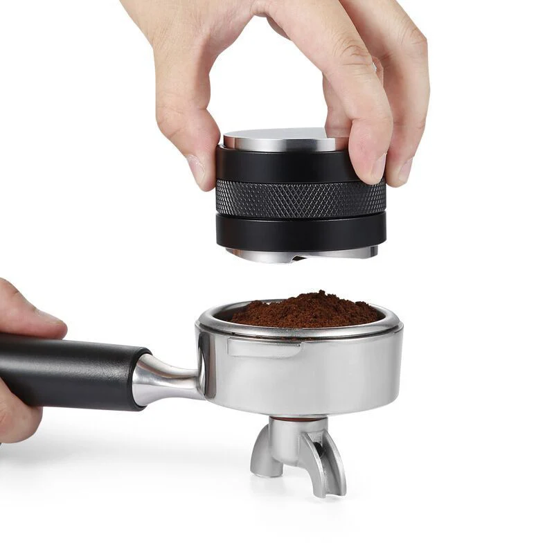 51/53/58mm Coffee Distributor Tamper Adjustable Dual Head 2 in 1 Espresso Powder Hammer for | Дом и сад
