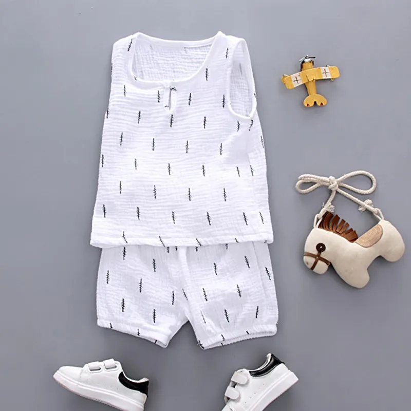 Летний жилет без рукавов для мальчиков комплект с жилетом новорожденных