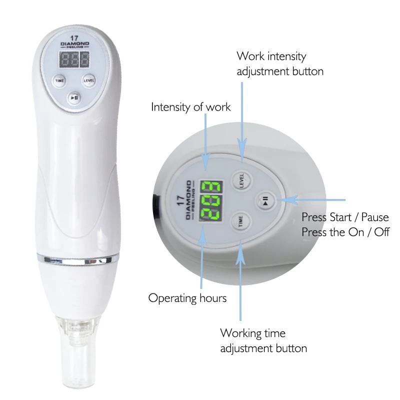 Устройство для микродермабразии удаление черных точек очистка кожи Алмазная