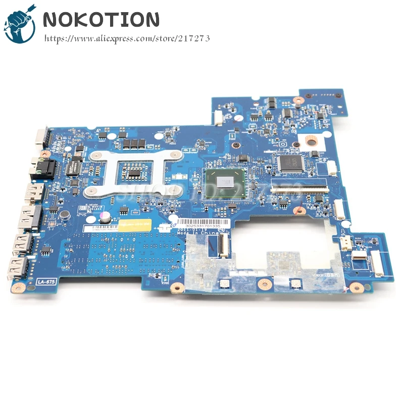 Материнская плата NOKOTION для ноутбука Lenovo G570 основная HM65 UMA HD DDR3 PIWG2 LA-675AP |
