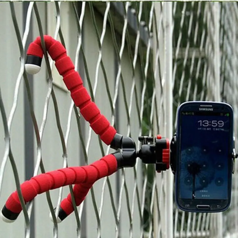 New Flexible Sponge Octopus Tripod For iPhone Xiaomi Huawei Selfie  Ring Light Tripod With Clip Holder Remote Shutter for Gopro