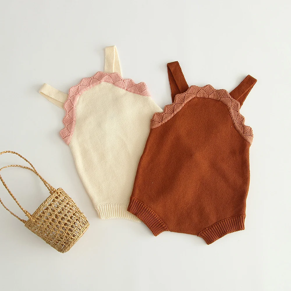 

Осенний вязаный шерстяной комбинезон для младенцев, милый Универсальный комбинезон на бретельках для маленьких девочек, детская зимняя од...