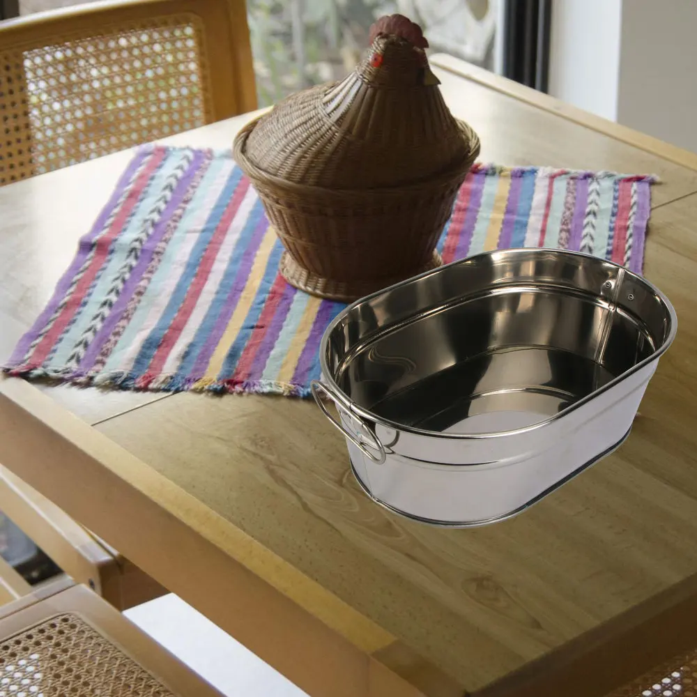 

1PC Sturdy Seafood Container Hotel Restaurant Creative Tableware (Silver)