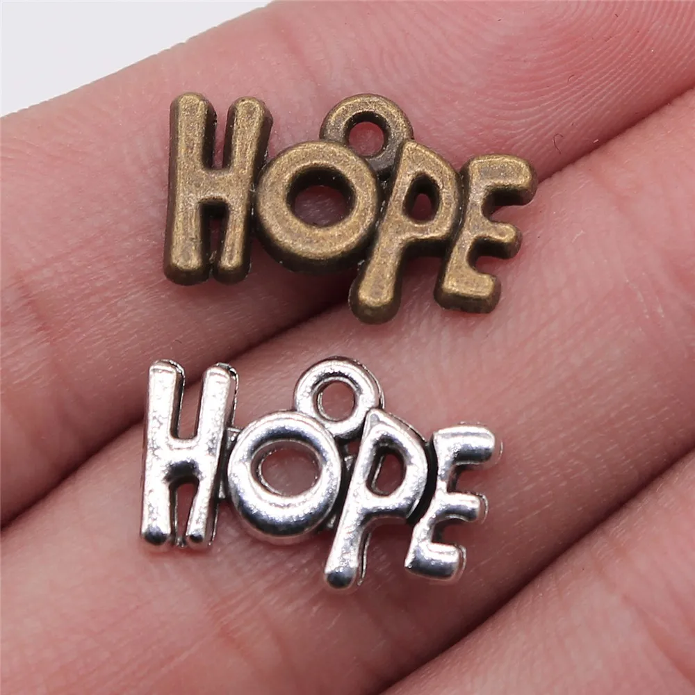 

20 шт. Подвески Hope 19x12 мм 2 цвета s античный серебряный цвет античная бронза Подвеска Hope Подвески Ювелирная фурнитура