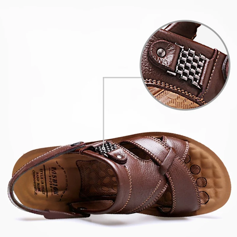 Горячая Распродажа 2020 мужские сандалии новые Пляжные Шлепанцы из натуральной