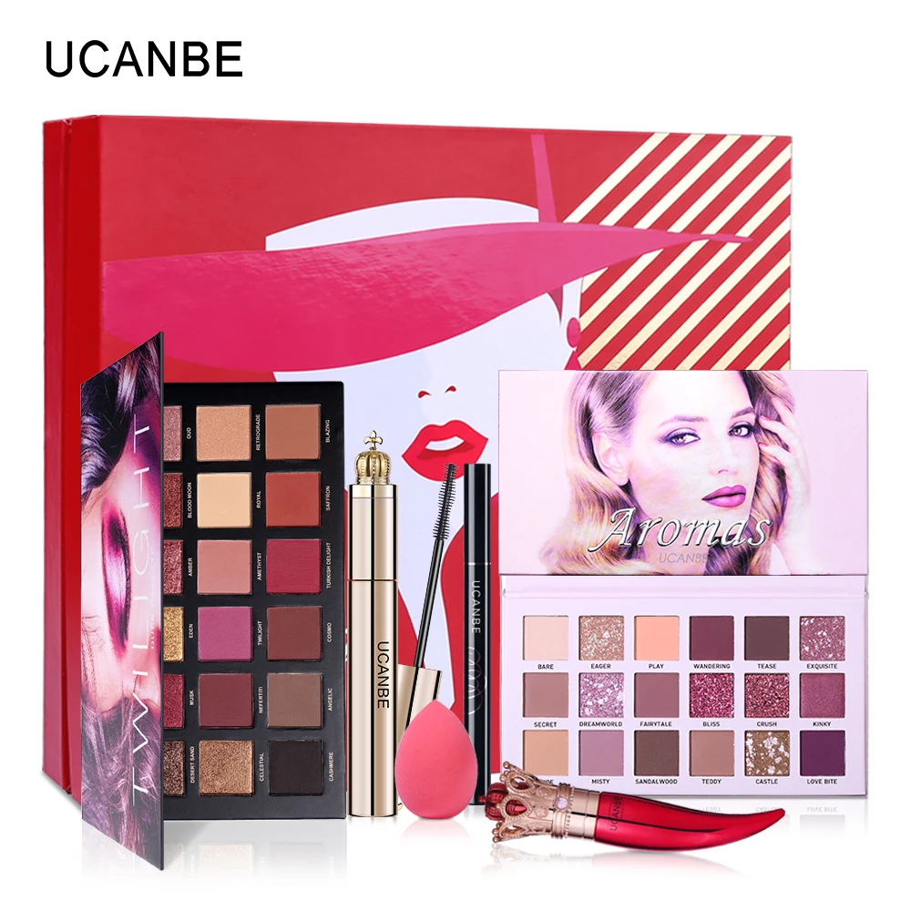 Палитра теней для век 6 шт./кор. UCANBE Fiesta Set 2 палитра 1 помада Тушь ресниц Подводка