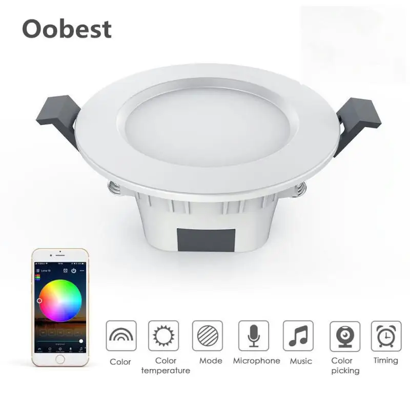 1/2/3/4/5 шт. RGBWW WiFi смарт 4 5 Вт Bluetooth-совместимые утопленные лампочки лампы для