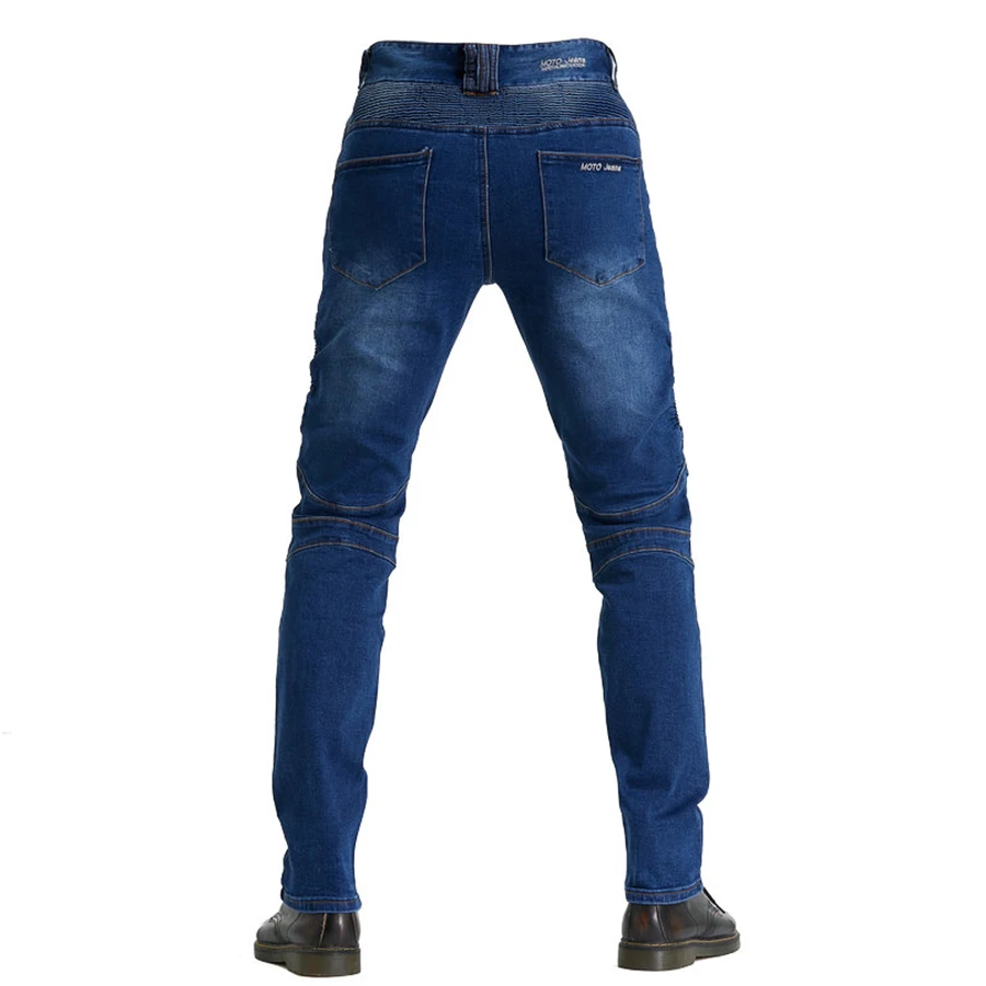 Мужские синие мотоциклетные джинсы защитное снаряжение для езды на мотоцикле