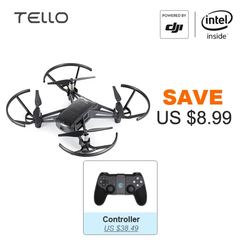 Tello AND Controller DJI Tello камера Дрон EDU версия программируемый Дрон с кодированием образование 720P HD Трансмиссия Квадрокоптер FVR вертолет - Цвет: Tello AND Controller