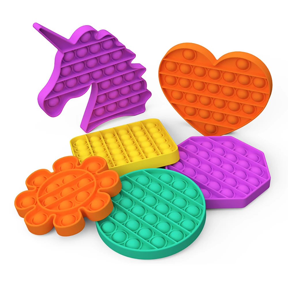 

Fidget Toys Rainbow Color Push Bubble Stress Relief Toys For Adult Children Sensory Toys For Alleviating Special Needs Of Autism
