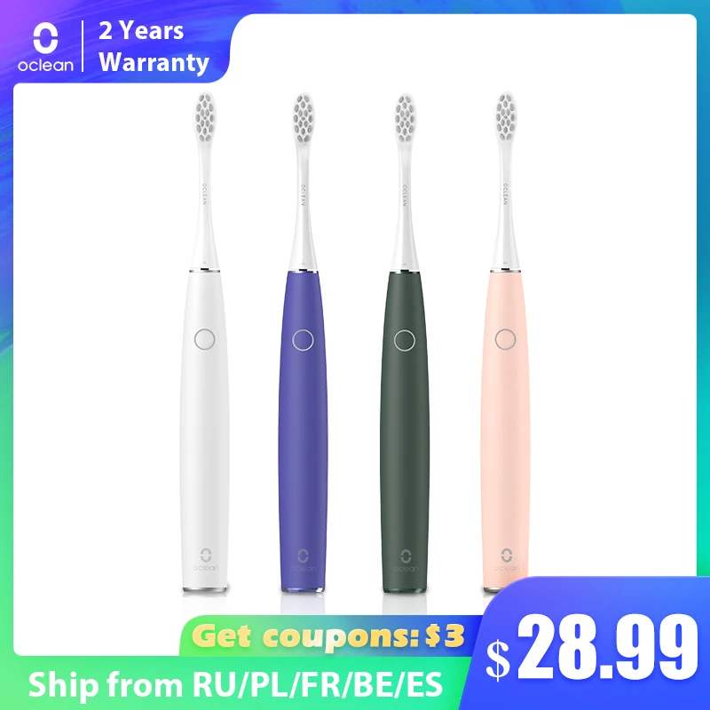 

Sonic Electric Toothbrush Oclean Air 2 Super Quiet Sonic Toothbrush CleanTeeth Magnetic Fast Charging Last 40 Days Toothbrush