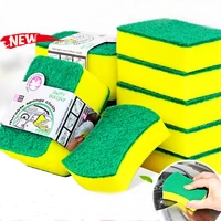 20pcs high density sponge kitchen cleaning tools washing towels wiping rags sponge scouring pad microfiber dish cleaning cloth
