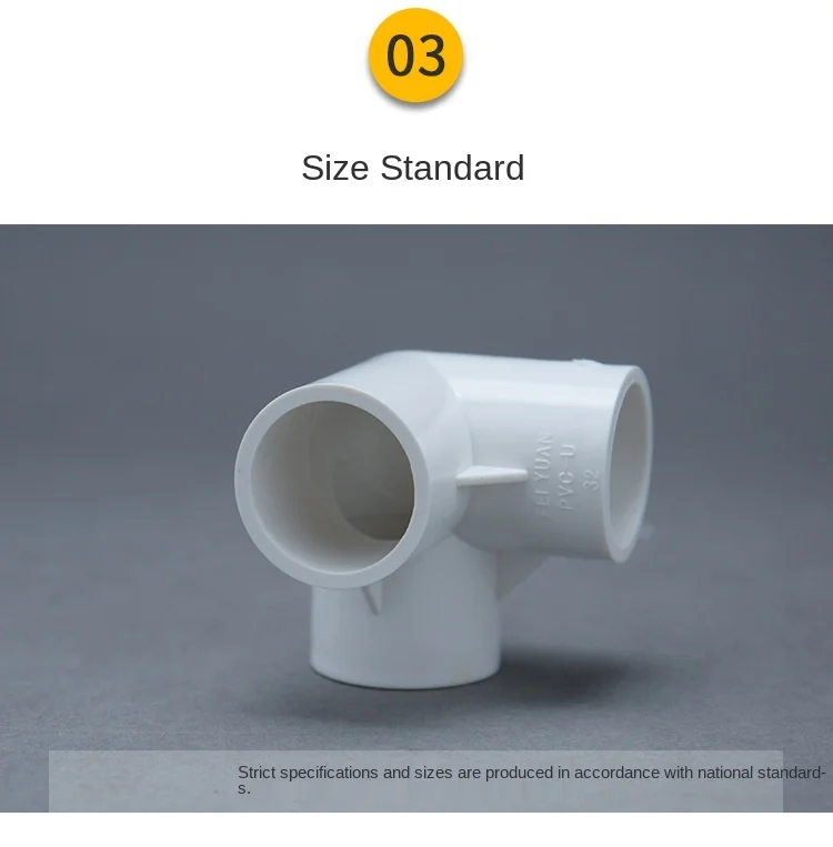 

PVC 3-Way Tee Inner Diameter 20/25/32mm Tee Pipe Connectors Garden PVC Water Pipe Joint Agriculture Tools 20 Pcs