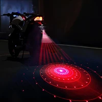 motorcycle accessories led colored lights burst flash pattern laser spotlights rear end collision warning fog rear tail lights
