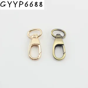 50 шт. 100 шт. 37*18 мм защелкивающийся крючок с одним триггером, металлический зажим, поворотный поводок для собак, фурнитура, ручная сумка, Золотая Поворотная застежка