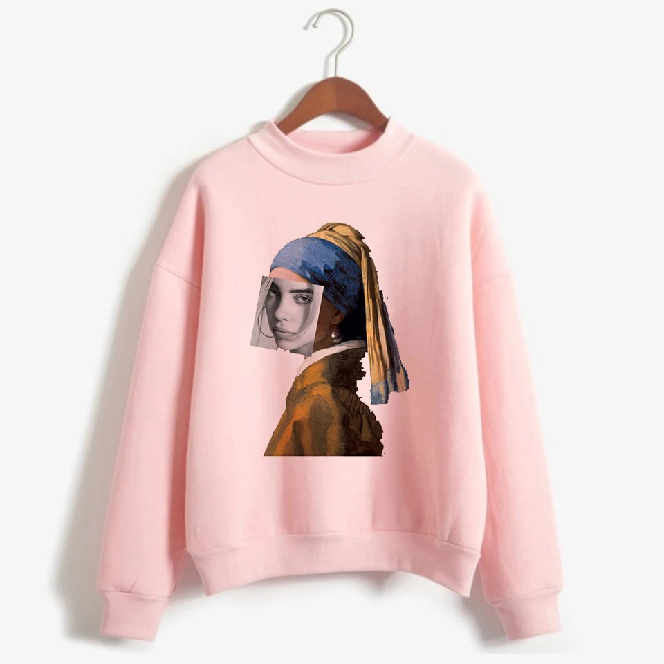 Billie Eilish толстовка женская одежда свитер корейский 90s с капюшоном Harajuku печати толстовки уличная Топ Повседневная Ulzzang капюшон - Цвет: 606