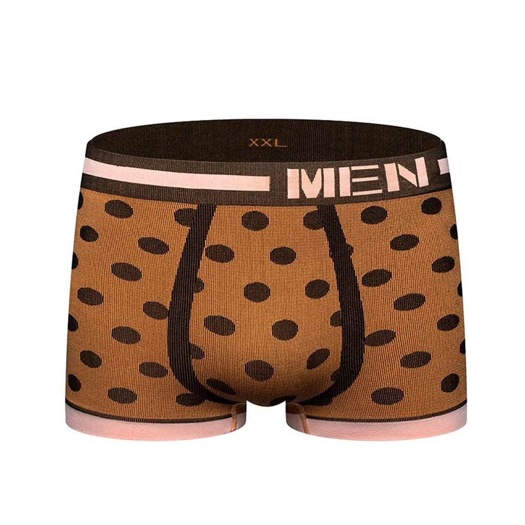 Сексуальное мужское нижнее белье мужские трусы мягкие с принтом трусики шорты