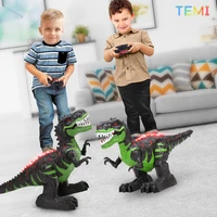 remote control dinosaurs electric robot sound light toy excavation jurassic animals t rex educational toys for children boys