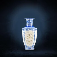 jingdezhen celadon ceramic vase traditaional wedding gifts home handicraft table hallway decorations