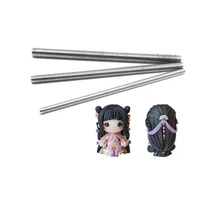 3pcs pottery clay sculpture hair texture screw thread tool special texture effect stick polymer clay doll making diy craft tools