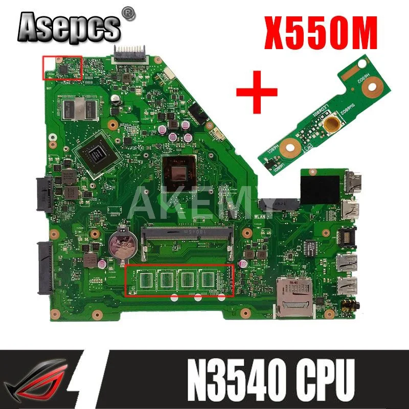 

Материнская плата X550MJ N3540CPU GPU 1G для Asus X550MJ Материнская плата ноутбука X550M X550MD X552M Материнская плата для ноутбука 100% полностью протестирована
